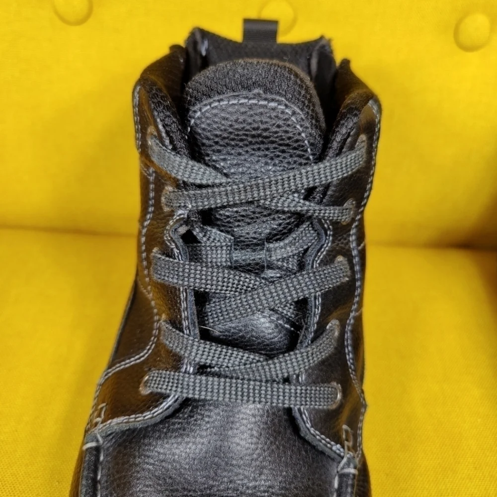 Orthofeet Ranger Boots Black Leather Comfort Walking Men's Shoes Size 12 2E Wide